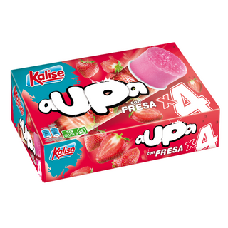 Helado Kalise Aupa de fresa 4ud 420gr