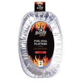 Beefy Boy Foil Oval Platter 2-Pack, 11x16 Inches