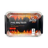 Beefy Boy Foil BBQ Trays 3-Pack, 8x12 Inch