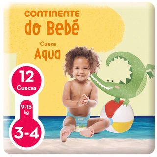 Cuecas Banho 9-15kg T3-4 Continente do Bebé (emb. 12 un)