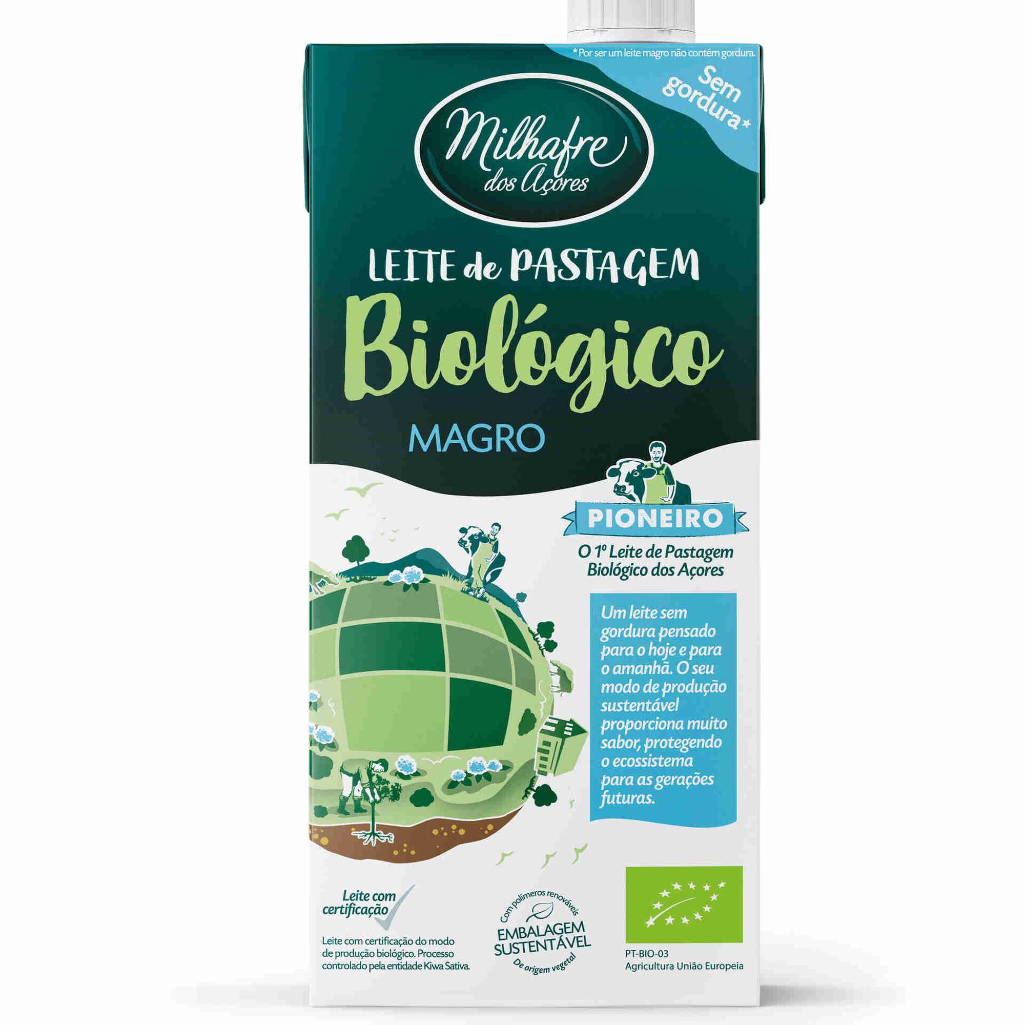 Leite UHT Magro Pastagem Açores Milhafre (emb. 1 lt)