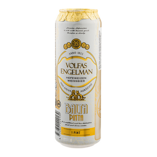Пиво Volfas Engelman Balta Pinta пшеничне світле 5%, 0.568 л