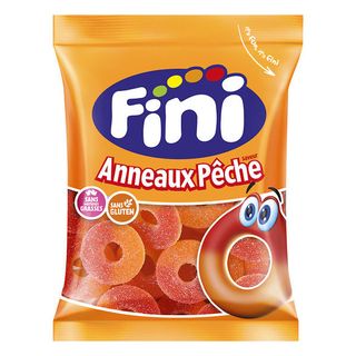 Fini Gommes Anneaux Pêche 90g