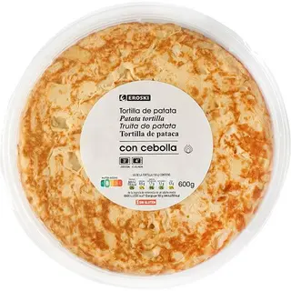 Tortilla De Patata Con Cebolla Eroski, 1 Ud., 600 G (26129353)