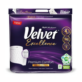 Папір туалетний Velvet Excellence Silk Proteins 4-шаровий 9 рулонів