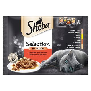 Sheba cuisine kompletna hrana za odrasle macke-sa piletinom, govedinom, zecetinom, i curetinom  85 g