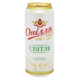 Пиво "Опілля Світле" 0,5л 4,3% ж/б (Україна, ТМ "Приватна броварня Опілля")