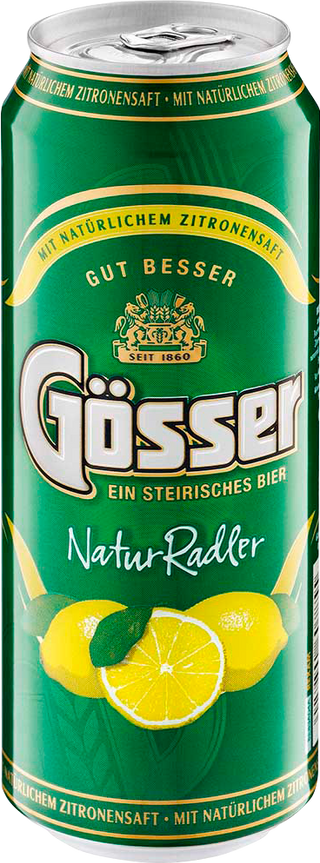 Пиво Gosser Natur Radle світле з лимонним соком 2.0% 0.5л