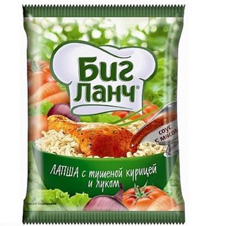 4607160450889 სწრაფი მომზადების ლაფშა ქათმის /ბიგ ლანჩ/ 75გრ