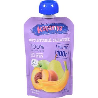 Пюре 110 г Карапуз Фруктовий салатик  з 5 міс