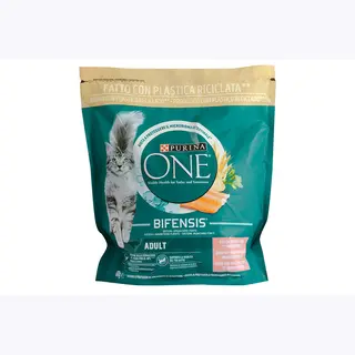 PurinaOne Crocc.Gatto Ass.600G - Adult - Salmone