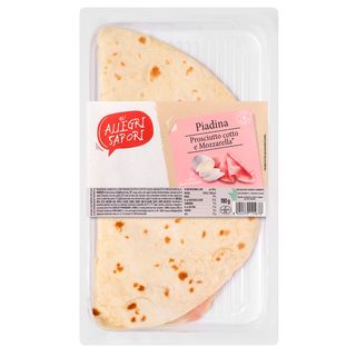 Piadine Farcite Ass GAS 190G - prosciutto cotto e mozzarella
