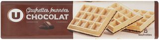 Gaufrettes fourrées chocolat U, 110g