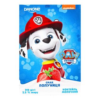 Данколекція Коктейль молочн.стериліз.2.5% 212г полуничний смак