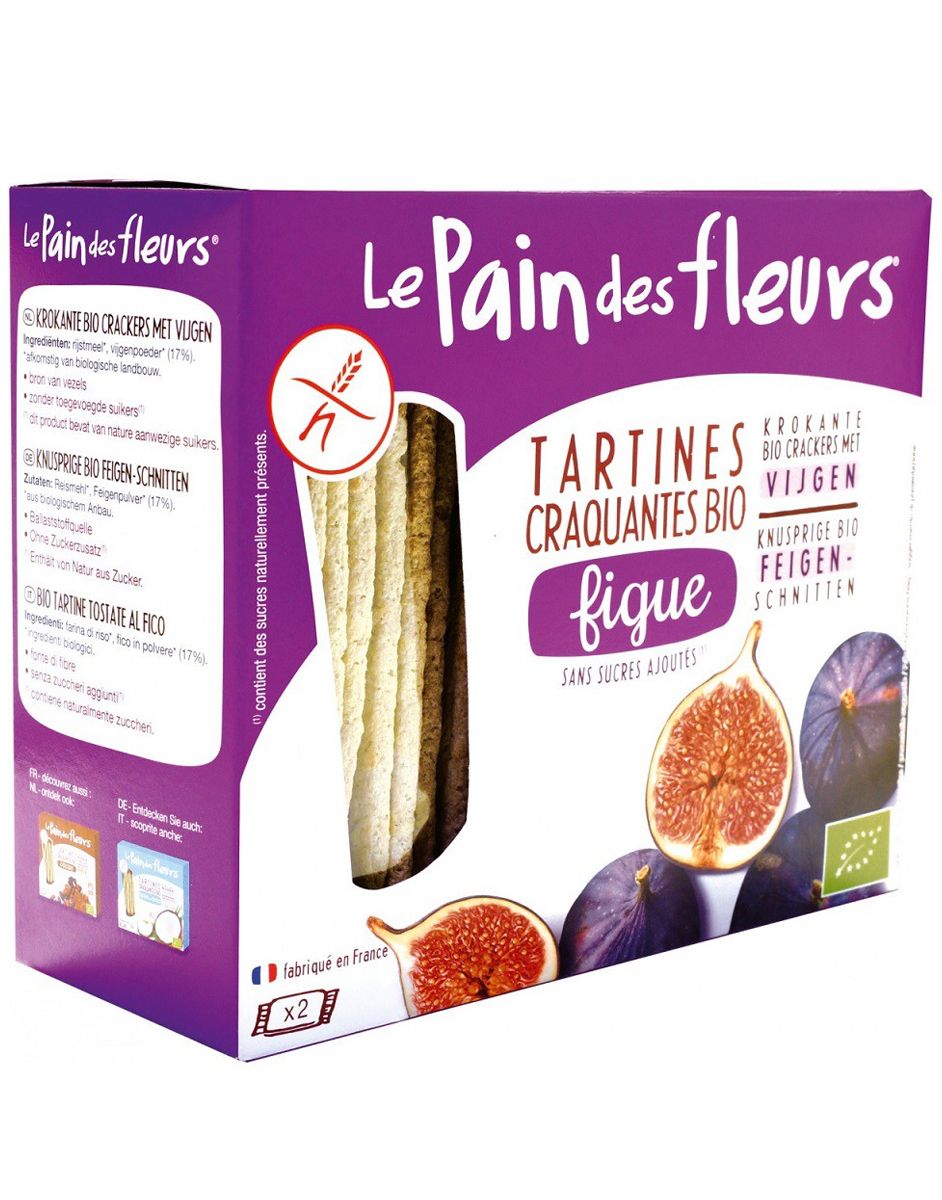 Tostas Estaladiças Figo Bio Sem Glúten Le Pain Des Fleurs 150 Gramas