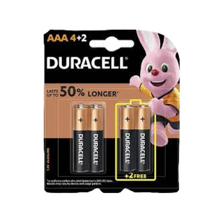 Duracell Batteries Aaa Mn 2400 *4+2 P/Pack