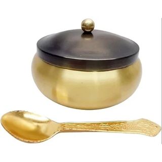Hh Bass Bowl (Lid N Spoon) Gold