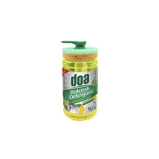 DOA ჭურჭლის სარეცხი სითხე 1ლ+ ღრუბელი/8680731416985