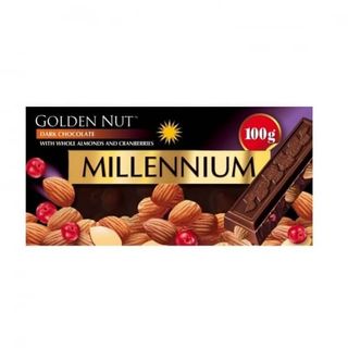 შოკოლადის ფილა ნუშით და შტოშით /მილენიუმი/ 100 გრ