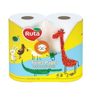 Папір туалетний двошаровий Ruta Kids 4 шт м/уп