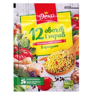 Приправа універсальна 12 овочів і трав Деко м/у 170г