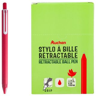Boligrafo Tacto Goma Rojo Bulk Auchan