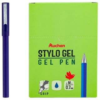 Ручка гелева Auchan Soft, 0,7 мм, синя