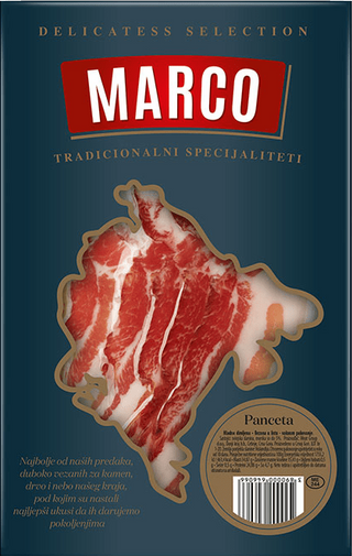 Crnogorska Panceta List 100G Marco