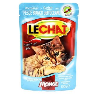 Monge LeChat Bocconcini di Pesce Bianco dell'Oceano 100g
