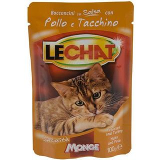 Корм для котів Monge Lechat курка з індичкою 100г