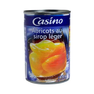 Abricots au sirop léger 410g - CASINO