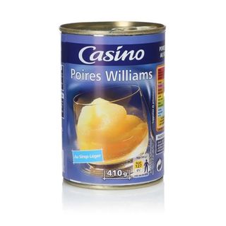 Poires Williams au sirop léger 412g - CASINO