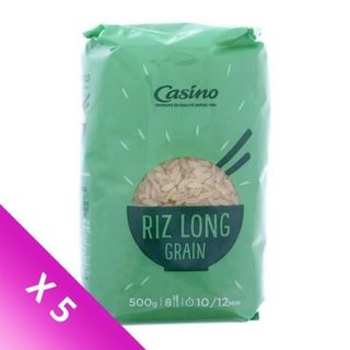 Riz long étuvé cuisson 10min 500g - CASINO
