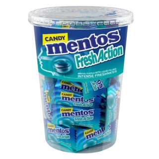 MENTOS Fresh Action Menthol Candy, 100 Pieces