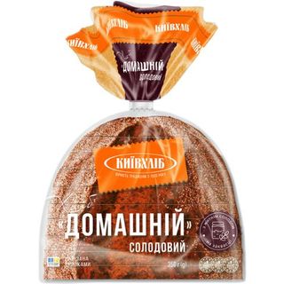Хліб Київхліб Домашній солодовий нарізаний половинка 350 г