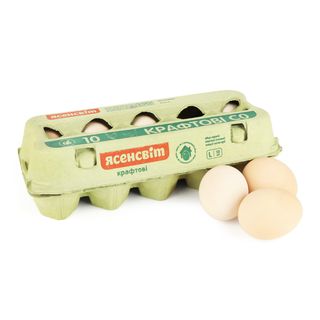 Яйця курячі Ясенсвіт Крафтове вищої категорії С0 10шт