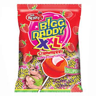 FD-BIGG DADDY STRAWBERRY LOLLIPOPS 50PCS