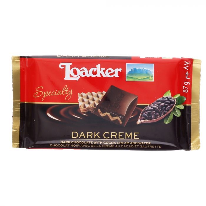 LOACKER Тъмен Шоколад С Какаов Крем 87 ГР