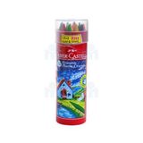 Faber-Castell, 12 crayons de cire, boîte en métal ronde