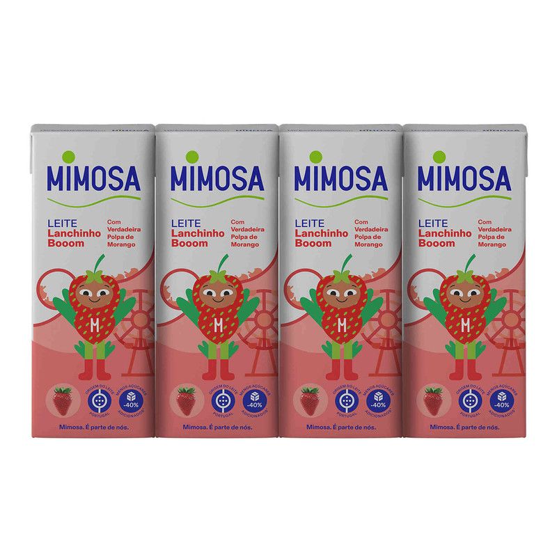Mimosa Leite de Morango 4x200ml