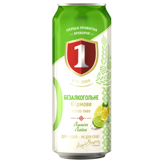 Пиво ППБ б/а лимон-лайм світле фільтроване 0% з/б 0.5 л