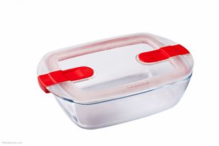 Récipient rectangulaire Cook&Heat 28x20x8cm avec couvercle PVC. Pyrex 216PH00/7144