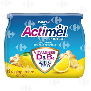 Yab Gingembre-citron Protect Actimel 6*100g