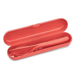 CUTLERY CASE + CUTLERY SET CORAL
