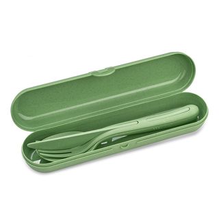 CUTLERY CASE + CUTLERY SET GREEN
