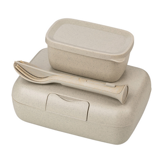 LUNCH BOX SET + CUTLERY SET DESERT SAND