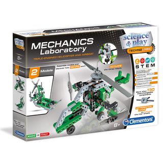 CLEMENTONI Конструктор 130 елемента ХЕЛИКОПТЕР SCIENCE PLAY MECHANICS -106728