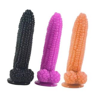 Black Purple Orange Corn Dildo
