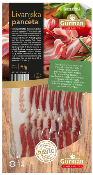Panceta Gurman Livanjska 90g Pavić