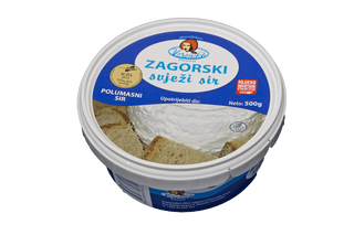 Sir svježi zagorski polumasni 500g posudica